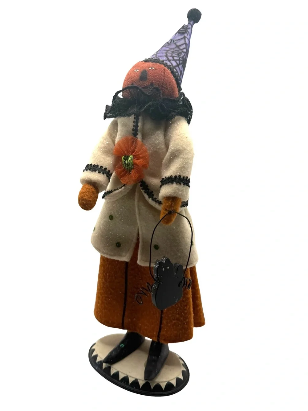 Vintage-Style Halloween Pumpkin Figurine